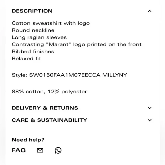 Isabel Marant Étoile Millyny Sweatshirt Ecru/Camel Size 40 6/8 - Picture 11 of 11